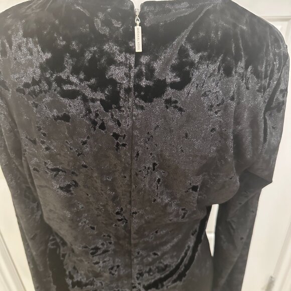 MICHEAL MICHEAL KORS BLACK VELVET DRESS MEDIUM - Picture 7 of 7